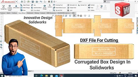 shipping cardboard box design sheet metal|solidworks cardboard box template.